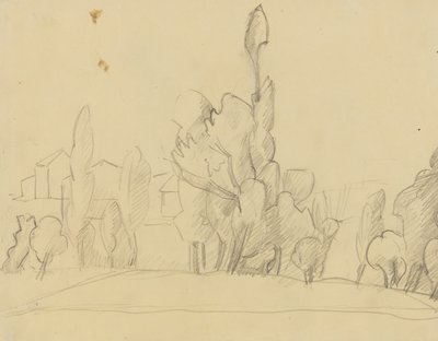 Tree Landscape with Houses by Anny Dollschein