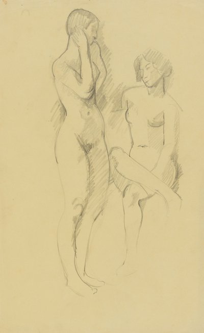 Two Female Nudes by Anny Dollschein