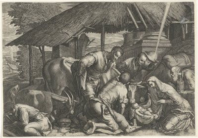 Adoration of the Shepherds with Sleeping Shepherd Boy by Anonymous