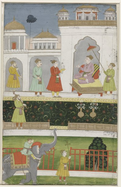 Akbar Sitting on His Throne by Anonymous