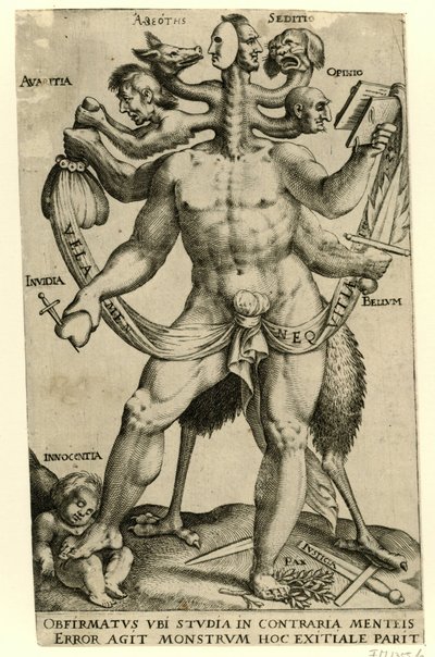 Allegorical Five-Headed Monster by Anonymous