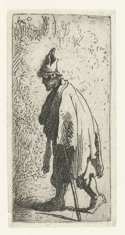 Beggar with a Stick by Anonymous