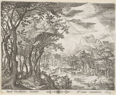 Mountainous River Landscape by Anonymous