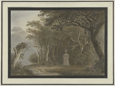 Landscape with Monument for Salomon Gessner by Anonymous