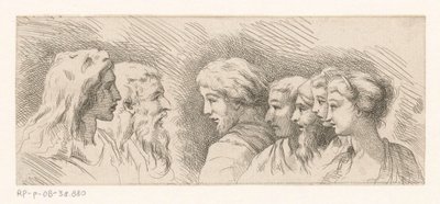 Busts of Seven Men and Women by Anonymous