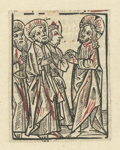 Christ with three disciples by Anonymous
