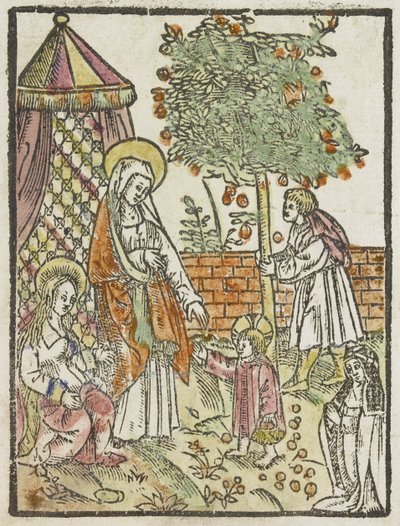 The Holy Family in the Garden by Anonymous