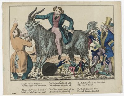 The Tailor and the Goat, 1830-1840, No. 575 by Anonymous