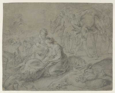 Diana and Her Nymphs after the Hunt by Anonymous