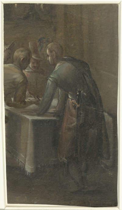 Three Men at a Table by Anonymous