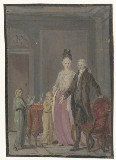 Family Group in Interior by Anonymous