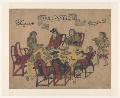 Five Dutch Men Having a Meal by Anonymous