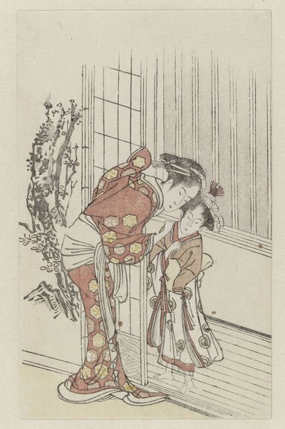 Whispering Woman and Girl by Anonymous