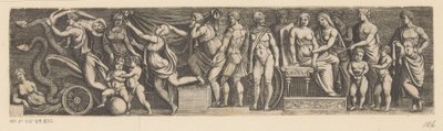 Frieze with Men, Women, and Children by Anonymous