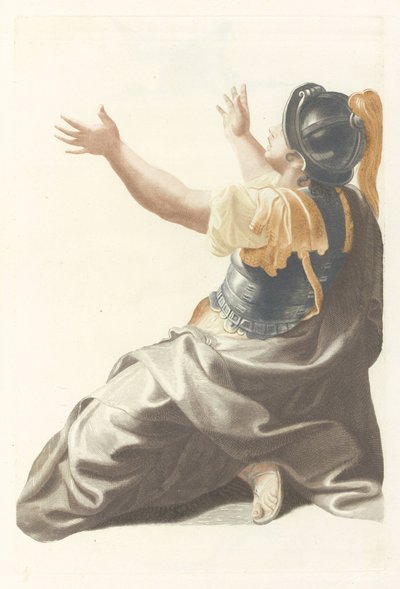 Helmeted female figure by Anonymous