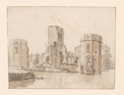 View of the Ruins of Honingen Castle by Anonymous