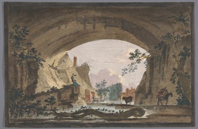 View of a Vault Over a River by Anonymous