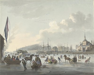 Ice Fun in Front of Rotterdam, ca. 1784 by Anonymous