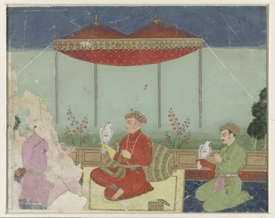Jahangir Seated Under a Canopy on a Terrace by Anonymous