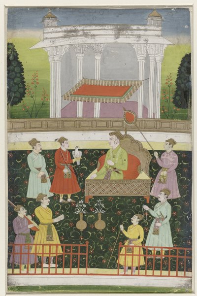 Jahangir sitting on a throne by Anonymous