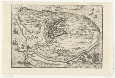 Map of Den Briel, 1572 by Anonymous