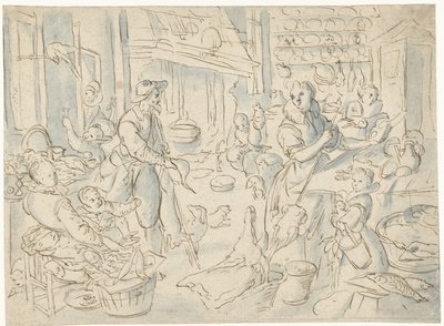 Kitchen Scene by Anonymous