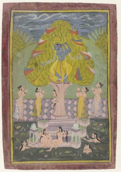 Krishna Stealing the Clothes of Gopis by Anonymous