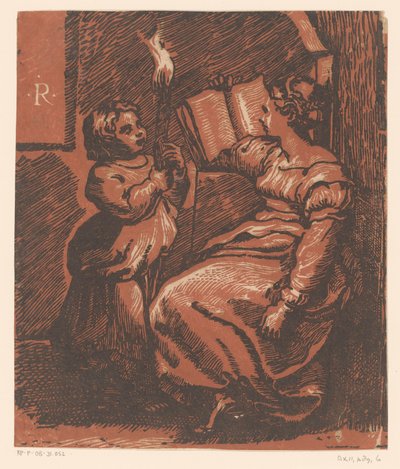 Reading Sibyl with Child by Anonymous