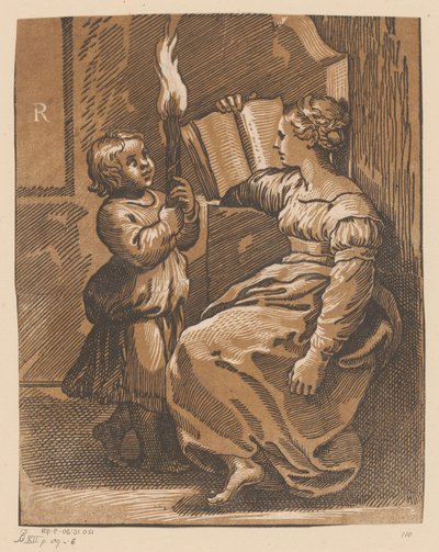 Reading Sibyl with Child by Anonymous