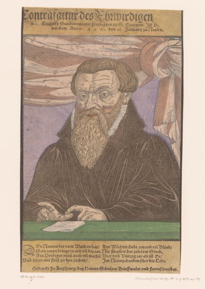 Portrait of Gregor Sunderreitter by Anonymous