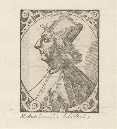 Portrait of Marcus Antonius Coccius Sabellicus by Anonymous