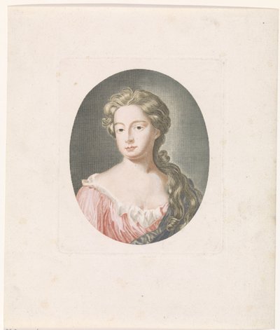Portrait of a Woman with Long Hair by Anonymous