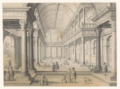 Renaissance Hall with Figures by Anonymous