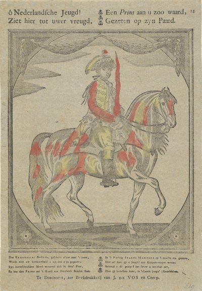 Equestrian portrait of Willem V, Prince of Orange-Nassau by Anonymous