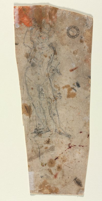 Sketch of an Armoured Male Figure by Anonymous