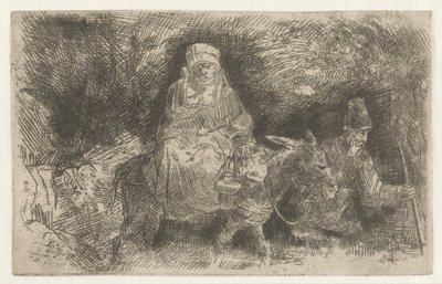 The Flight into Egypt Crossing a Brook by Anonymous