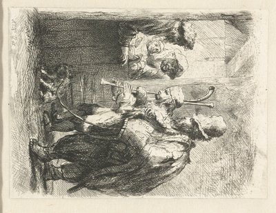 The Strolling Musicians by Anonymous