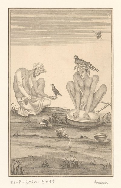 Two Indian Falconers by Anonymous