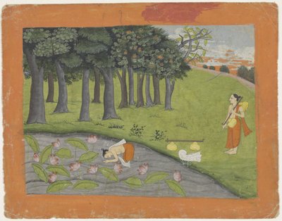 Two Ascetics in a Landscape by Anonymous