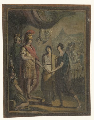 Two Young Men Presented to a Commander by Anonymous
