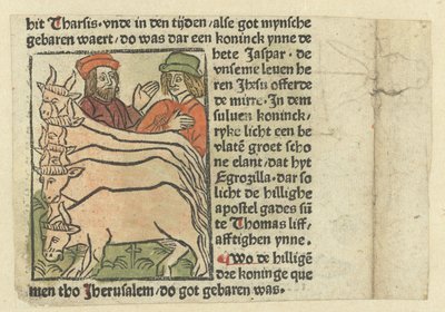 Two Men with Five Cows by Anonymous