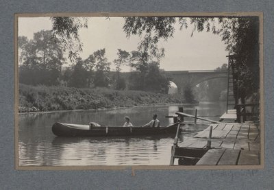 Two People in a Canoe by Anonymous