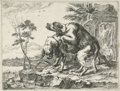 Two Mating Dogs (Dogs) by Anonymous