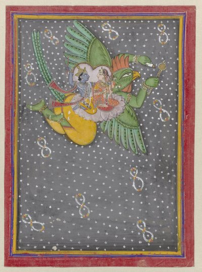 Vishnu and Lakshmi on the Bird Garuda by Anonymous