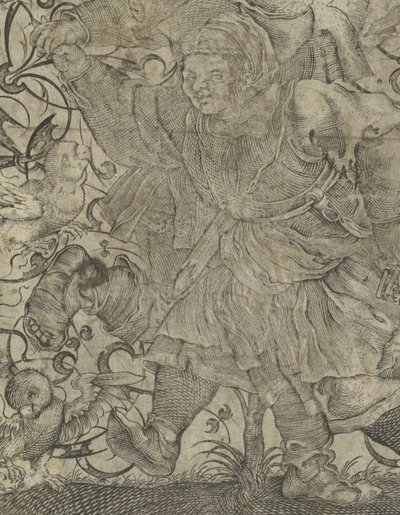 Flat Decoration with a Dancing Peasant Couple by Anonymous