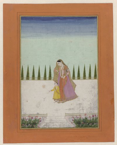 Woman with Child by Anonymous