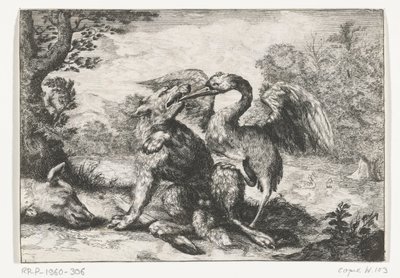 Wolf and Crane by Anonymous