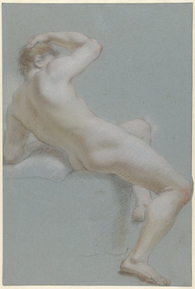 Seated Naked Man by Anonymous