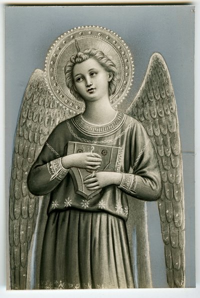 A musician angel playing the zither by Anonymous Anonymous