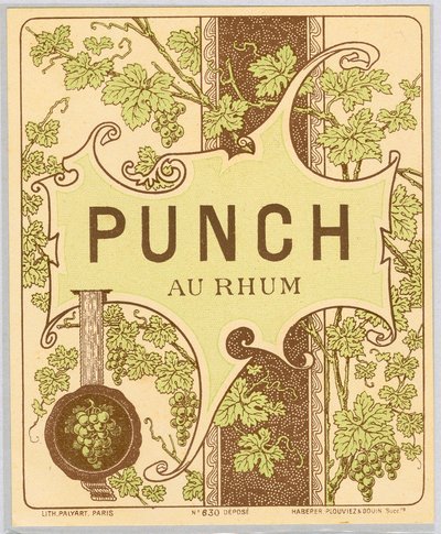 Rum Punch Alcohol Advertisement (Late 19th Century) by Anonymous Anonymous